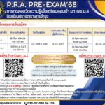ประกาศ การทดสอบวัดความรู้เพื่อเตรียมสอบเข้า ม.4 โรงเรียนปราจิณราษฎรอำรุง (ม.1 มีผู้สมัครครบจำนวนแล้ว)