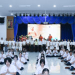 นักเรียนระดับชั้นมัธยมศึกษาปีที่ 5 ปี 2568 ค่าย ธรรมะสู่ดวงใจ เปิดประตูใจใส่ประตูธรรม นำสู่ประตูโรงเรียน รุ่นที่ 2